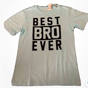 NWT The Children’s Place Best Bro Ever Boys Light Blue T-Shirt Size M (7/8)